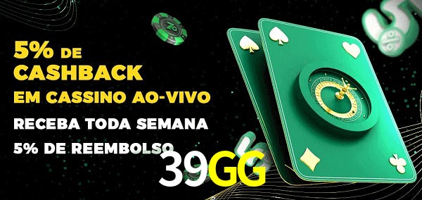 Promoções do cassino ao Vivo 39GG
